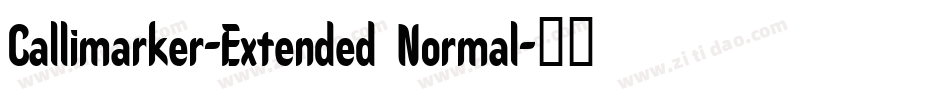 Callimarker-Extended Normal字体转换